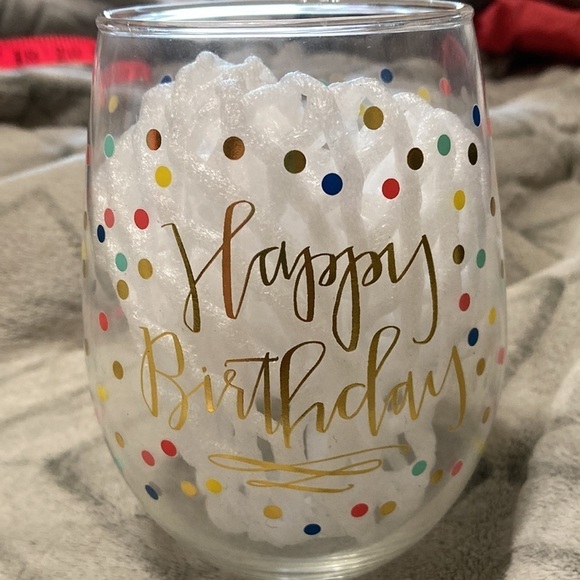 20 oz Happy birthday steam less glass - Picture 2 of 5